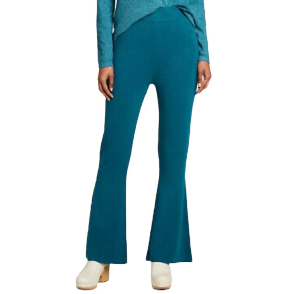 Victor Glemaud x Target Women's High-Rise Flare Sweater Pants Teal Size L